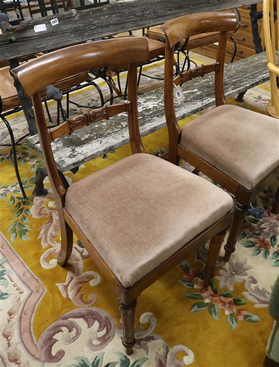 A pair of Victorian rosewood dining chairs